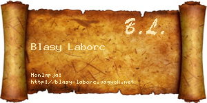 Blasy Laborc névjegykártya